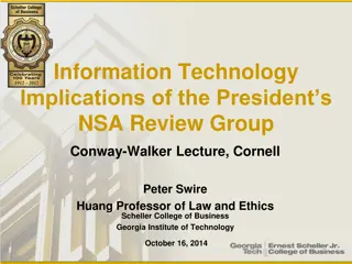 Implications of President's NSA Review Group - Conway-Walker Lecture