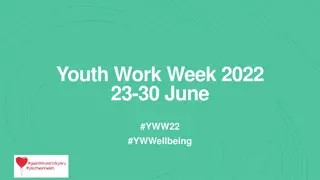 Youth Work Week 2022 - Wellbeing Celebration and Activities