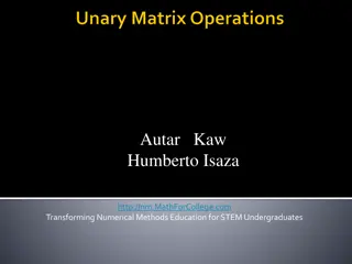 Matrix Operations and Properties