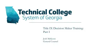 Understanding the Role of Decision-Maker in Title IX Cases