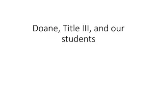 Enhancing Student Success Through Title III Program