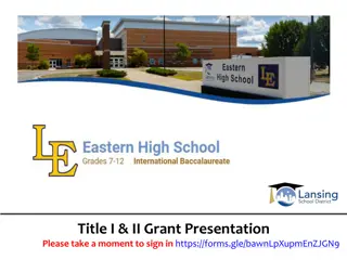 Title I & II Grant Programs Overview