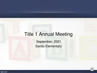 Title I Program in Schools