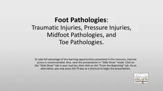 Foot Pathologies: Traumatic Injuries and Pressure Injuries