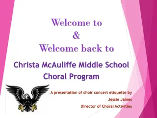 Choir Concert Etiquette and Attire Guidelines at Christa McAuliffe Middle School