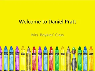 Important Information for Parents: Daniel Pratt Mrs. Boykin's Class