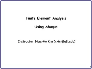 Finite Element Analysis Using Abaqus: Basics and Methods