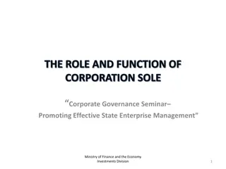 Corporate Governance: State Enterprise Management Seminar