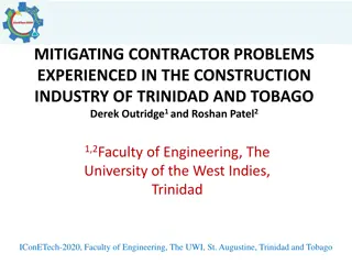 Mitigating Contractor Problems in Trinidad and Tobago's Construction Industry