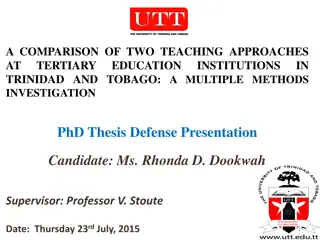 Comparison of Teaching Approaches in Tertiary Education: A Multiple Methods Investigation