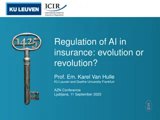 Regulation of AI in Insurance: Evolution or Revolution?