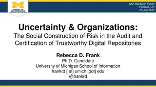 Risk in Audit and Certification of Digital Repositories