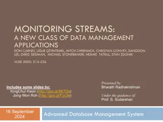 Monitoring Streams: A New Class of Data Management Applications