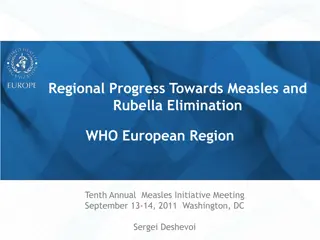 Progress Towards Measles and Rubella Elimination in WHO European Region