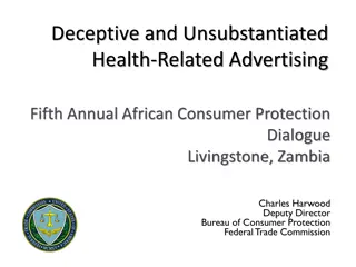 Consumer Protection Dialogues on Deceptive Health Advertising