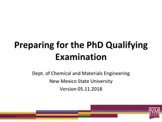 Guide to Ph.D. Qualifying Examination - NMSU Chemical & Materials Engineering