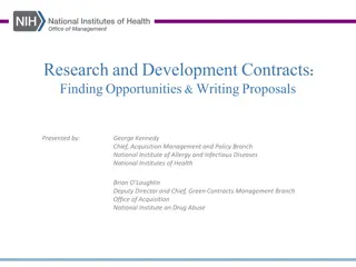 NIH Research and Development Contracts