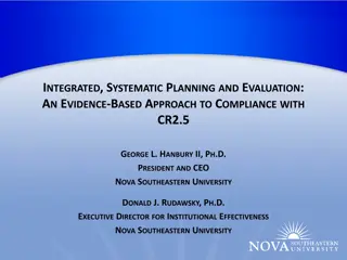 Integrated Systematic Planning and Evaluation: An Evidence-Based Approach to Compliance