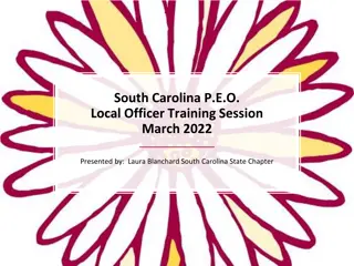 South Carolina P.E.O. Local Officer Training Session March 2022