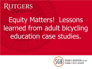 Promoting Equity Through Adult Bicycling Education Case Studies