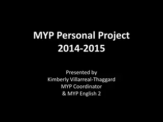 The IB MYP Personal Project