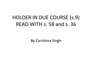 Holder in Due Course under Negotiable Instruments Act