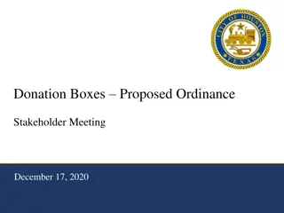 Proposed Ordinance for Donation Box Regulations in Houston