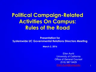 Rules and Restrictions on Political Campaign Activities in University Settings