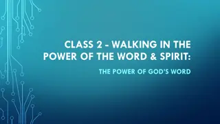 Walking in the Power of the Word & Spirit: A Disciple's Journey