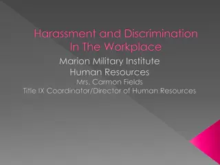 Harassment and Discrimination in the Workplace at Marion Military Institute