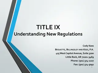 Understanding New Regulations in Title IX