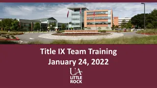 Title IX Team Training Overview & Updates 2022