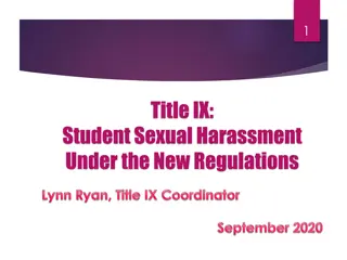 Understanding Title IX: Student Sexual Harassment Regulations