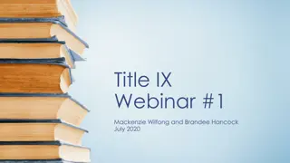 Title IX: Definitions, Key Concepts, and Implementation