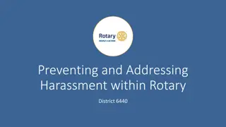 Addressing Harassment Within Rotary District 6440