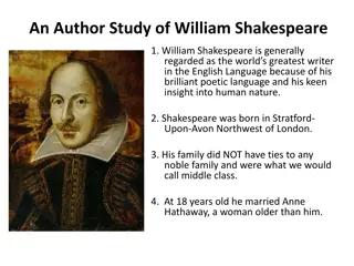 Exploring the Life and Works of William Shakespeare