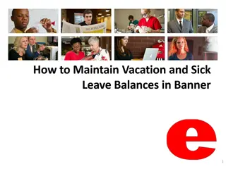 Managing Vacation and Sick Leave Balances in Banner