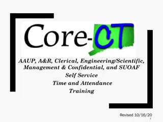 Core-CT Time and Attendance Training Guide