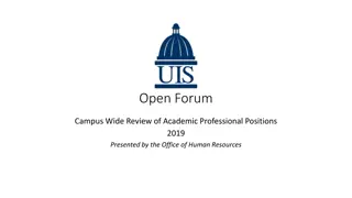 Academic Professional Positions Review 2019: SUCSS Changes