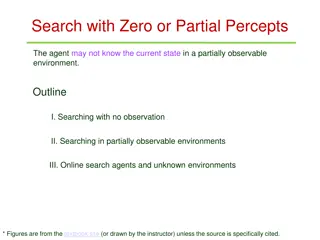 Zero or Partial Percepts in Search