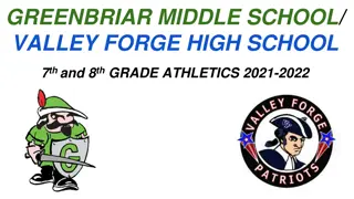 Greenbriar Middle School & Valley Forge High School Athletics Information 2021-2022