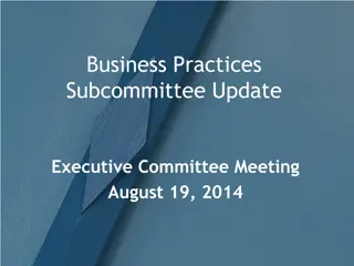 Update on Business Practices Subcommittee Meeting and Draft Standards