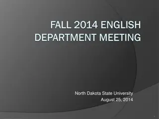 NDSU English Department Achievements 2013-2014