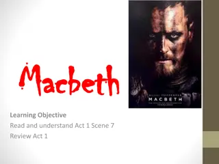 Analyzing Macbeth's Internal Struggle in Act 1 Scene 7