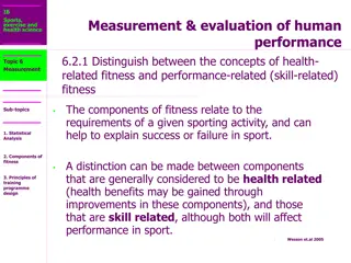 Health-Related and Performance-Related Fitness Components in Sports Science