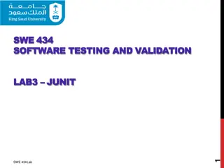 Software Testing and Validation Overview