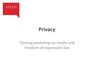 Privacy Training Workshop on Media and Freedom of Expression Law