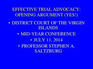 - Effective Trial Advocacy: Strategies for Compelling Openings