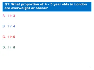 Childhood Obesity and Activity Levels in London and England