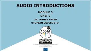 Audio Introductions for Live Events